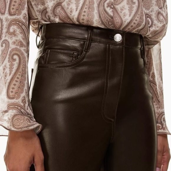 Aritzia Wilfred Chocolate Brown Melina Pants - Picture 1 of 8